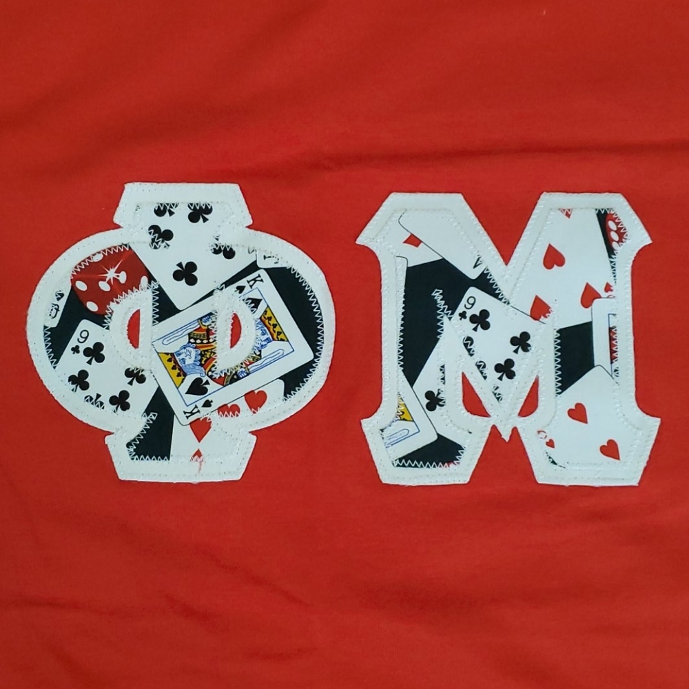 Phi Mu T-Shirt, Playing Cards Pattern, NWOT